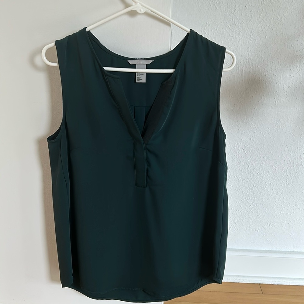 H&M Dark Green Sleeveless Top